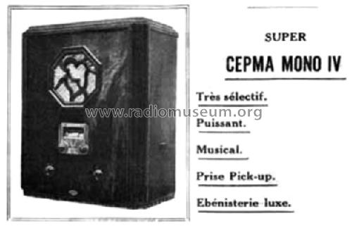 Mono IV ; CEPMA C.E.P.M.A., M. (ID = 1053798) Radio