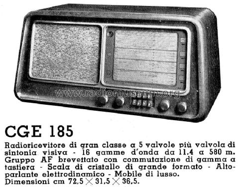 185; CGE, Compagnia (ID = 782999) Radio
