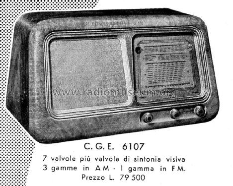 6107MF; CGE, Compagnia (ID = 782559) Radio