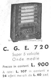 720; CGE, Compagnia (ID = 247356) Radio