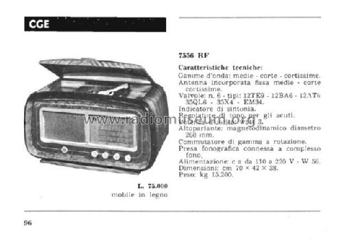 7556RF; CGE, Compagnia (ID = 2596757) Radio