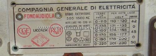 Fonoaudiola ; CGE, Compagnia (ID = 1158222) Radio
