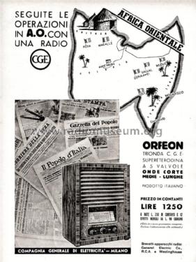 Orfeon Super-Trionda ; CGE, Compagnia (ID = 1114790) Radio