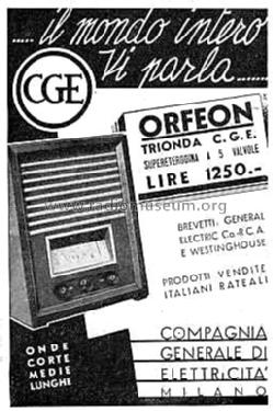 Orfeon Super-Trionda ; CGE, Compagnia (ID = 468424) Radio
