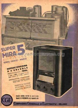 Super Mira 5 Dionda ; CGE, Compagnia (ID = 1427811) Radio