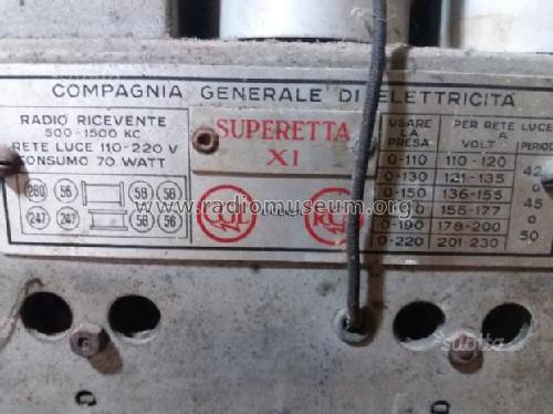 Superetta XI ; CGE, Compagnia (ID = 2327079) Radio