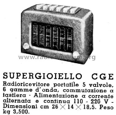 Supergioiello 195; CGE, Compagnia (ID = 782998) Radio