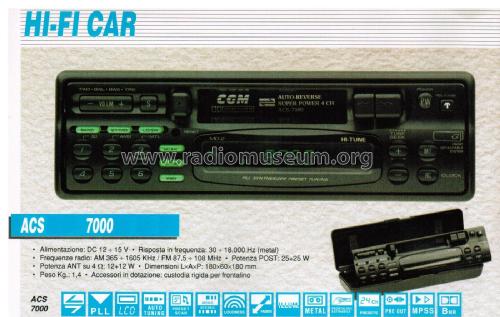 Autoradio ACS 7000; CGM elettronica; (ID = 2730150) Car Radio