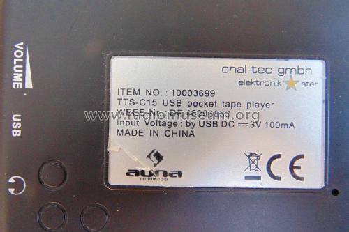Auna USB Pocket Tape Player TTS-C15; Chal-Tec GmbH, Auna; (ID = 2736948) Enrég.-R