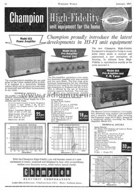 Power Amplifier 853; Champion Electric, (ID = 2837002) Ampl/Mixer