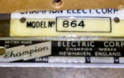 Trav-Ler 864; Champion Electric, (ID = 2626087) Radio
