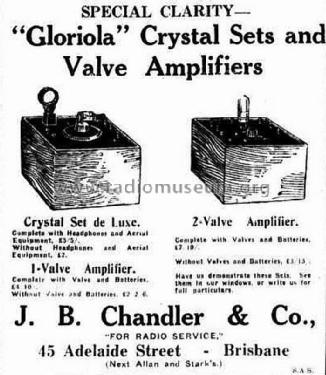 Gloriola 2 - Valve Amplifier ; Chandler & Co., J.B. (ID = 2222341) Ampl/Mixer