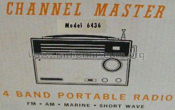 4 Band 15 Transistor 6436 ; Channel Master Corp. (ID = 501614) Radio