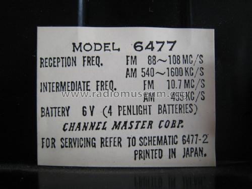 6477 ; Channel Master Corp. (ID = 1828394) Radio