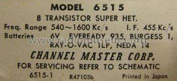 6515 Super Fringe; Channel Master Corp. (ID = 404557) Radio