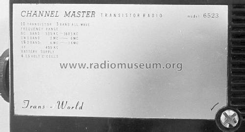 Trans-World 6523; Channel Master Corp. (ID = 1634427) Radio