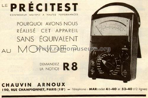 Multimètre Précitest; Chauvin & Arnoux; (ID = 520059) Equipment