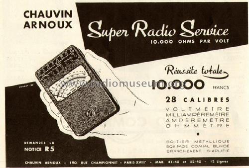 Super Radio Service ; Chauvin & Arnoux; (ID = 507921) Equipment