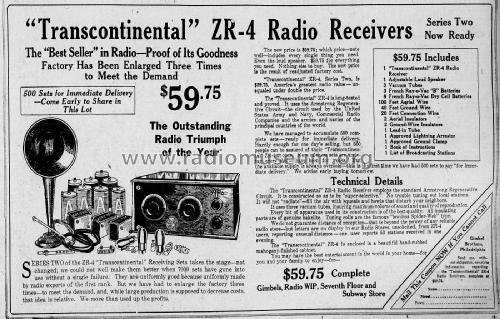 Transcontinental ZR-4; Gimbel Bros., Inc. (ID = 2360285) Radio