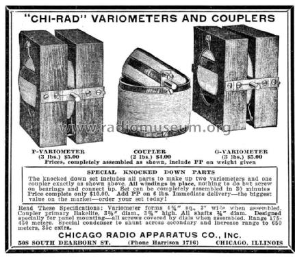 Chi-Rad K-D Variometer Set ; Chicago Radio (ID = 1006526) Kit