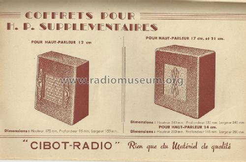 Coffret HP supplémentaire pour 17 cm; Cibot Radio; Paris (ID = 1457167) Cabinet