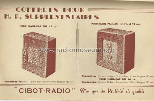 Coffret HP supplémentaire pour 21 cm; Cibot Radio; Paris (ID = 1457173) Cabinet