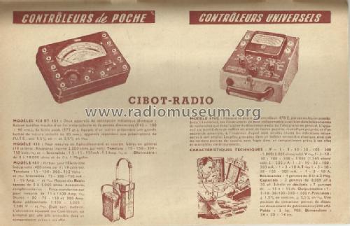 Contrôleur Universel 470C; Cibot Radio; Paris (ID = 1457776) Equipment