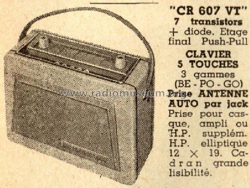 CR607VT; Cibot Radio; Paris (ID = 574972) Radio