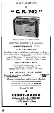 CR762A; Cibot Radio; Paris (ID = 2700155) Radio