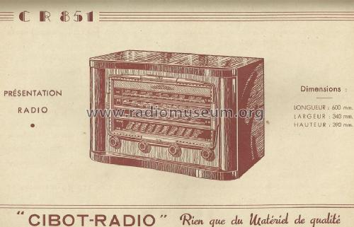 CR851; Cibot Radio; Paris (ID = 1456753) Radio