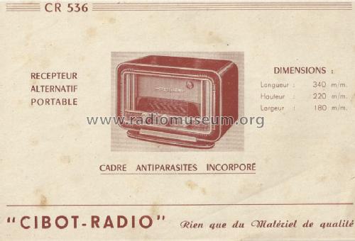 CR536; Cibot Radio; Paris (ID = 1457117) Radio