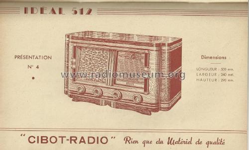 Idéal 512; Cibot Radio; Paris (ID = 1460219) Radio