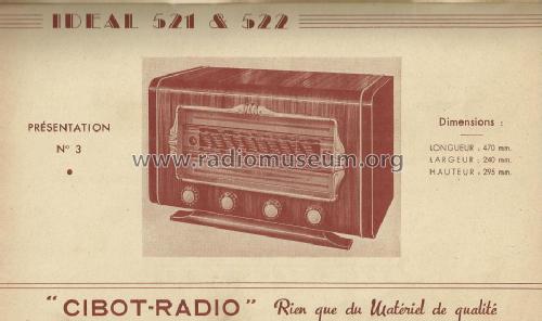 Idéal 522; Cibot Radio; Paris (ID = 1460242) Radio