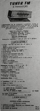 Tuner FM a Transistors L'Adapteur FM 64; Cibot Radio; Paris (ID = 1211368) Radio