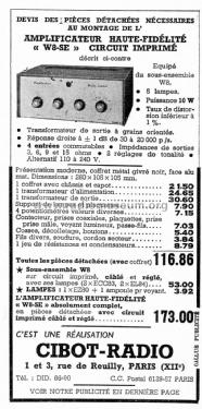 Amplificateur Haute-Fidélité W8-SE; Cibot Radio; Paris (ID = 2684910) Ampl/Mixer