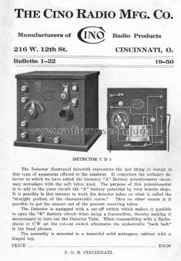 Detector Cabinet Type CD1; CINO Radio (ID = 2961323) mod-pre26