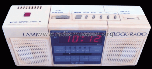 AM/FM Desk Alarm Clock with Lamp JCR-4721; Citizen Electronics (ID = 589281) Radio