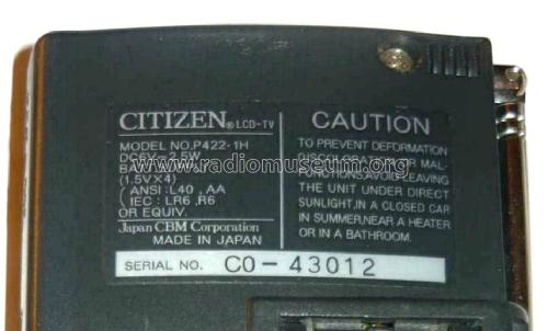 LCD Pocket Color TV P422-1H; Citizen Electronics (ID = 1434914) Television