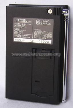 Pocket LCD Color TV P822 P822D; Citizen Electronics (ID = 1792315) Television
