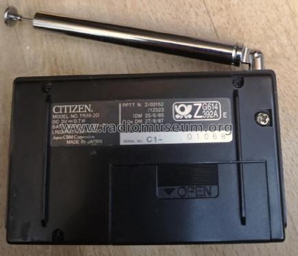 Pocket TV Receiver TR30-2D; Citizen Electronics (ID = 3077102) Fernseh-E