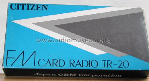 FM Card Radio TR-20; Citizen Electronics (ID = 779104) Radio