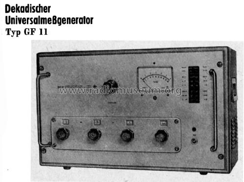 Dekadischer Universal-Messgenerator GF11; Clamann & Grahnert; (ID = 1512170) Equipment