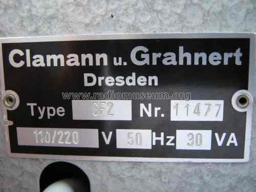 Tonfrequenz-Generator GF2; Clamann & Grahnert; (ID = 977184) Equipment