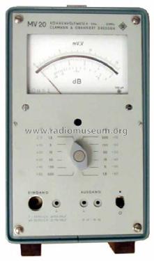 Röhrenvoltmeter MV-20; Clamann & Grahnert; (ID = 375462) Equipment