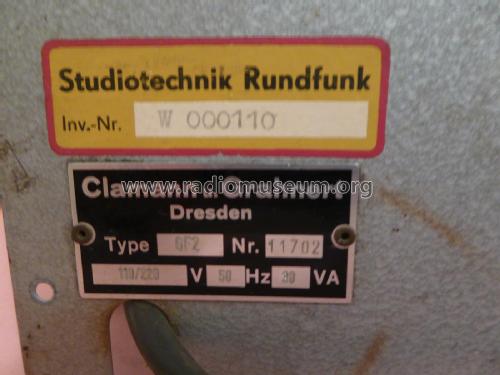 Tonfrequenz-Generator GF2; Clamann & Grahnert; (ID = 1949323) Equipment