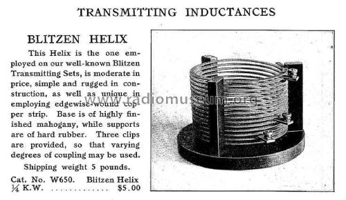 Blitzen Helix 1/4 KW ; Clapp-Eastham Co.; (ID = 1978385) mod-pre26