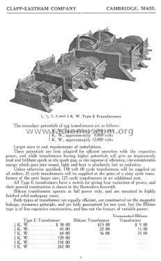 Blitzen Transformer Type E; Clapp-Eastham Co.; (ID = 2268654) Amateur-D