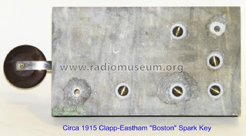 Boston Wireless Key Italian Dove Marble base; Clapp-Eastham Co.; (ID = 1019974) Morse+TTY