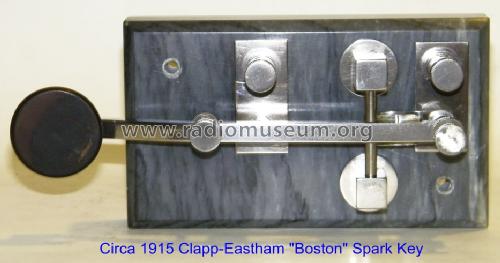 Boston Wireless Key Italian Dove Marble base; Clapp-Eastham Co.; (ID = 1019975) Morse+TTY