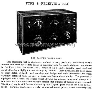 Receiving Set Type S; Clapp-Eastham Co.; (ID = 1065081) mod-pre26